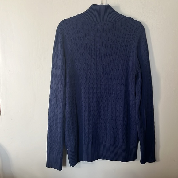 POLO JEANS COMPANY / RALPH LAUREN MFG / NAVY Half zip-up PULL OVER / Men’s - Picture 9 of 12